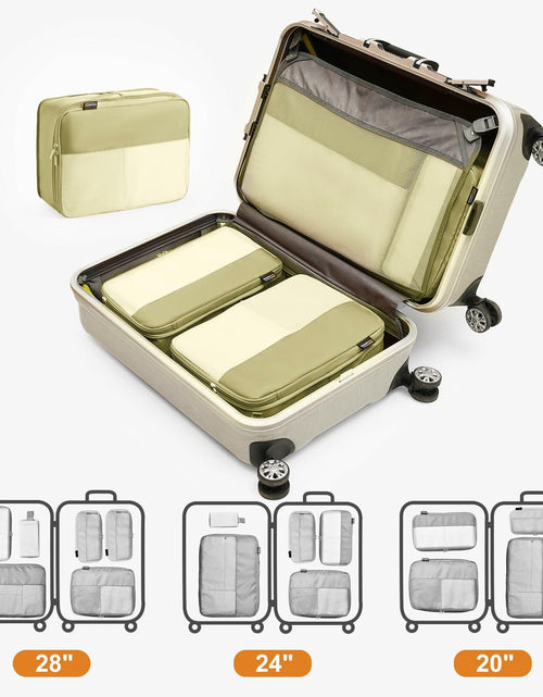 Load image into Gallery viewer, SOARSAIL 6 Set Compression Packing Cubes Travel Luggage Organizer Yellow
