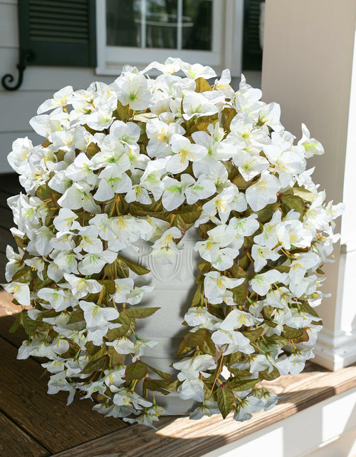 Load image into Gallery viewer, INSPRING Bougainvillea Artificial Flowers 2 pcs White UV Resistant Silk Vines
