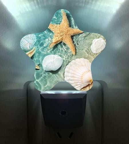 Caifujiqi Night Light Plug-in Dusk to Dawn Sensor White LED Energy Efficient