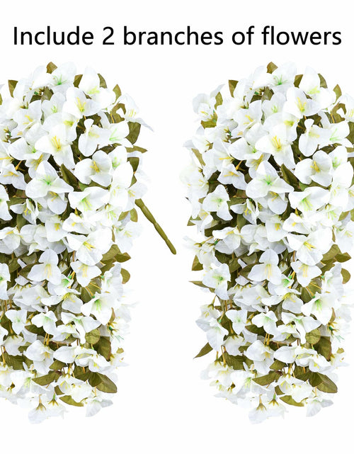 Load image into Gallery viewer, INSPRING Bougainvillea Artificial Flowers 2 pcs White UV Resistant Silk Vines
