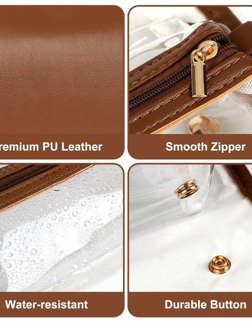 Load image into Gallery viewer, voioe Travel Makeup Organizer Bag Foldable Toiletry Large Capacity Brown
