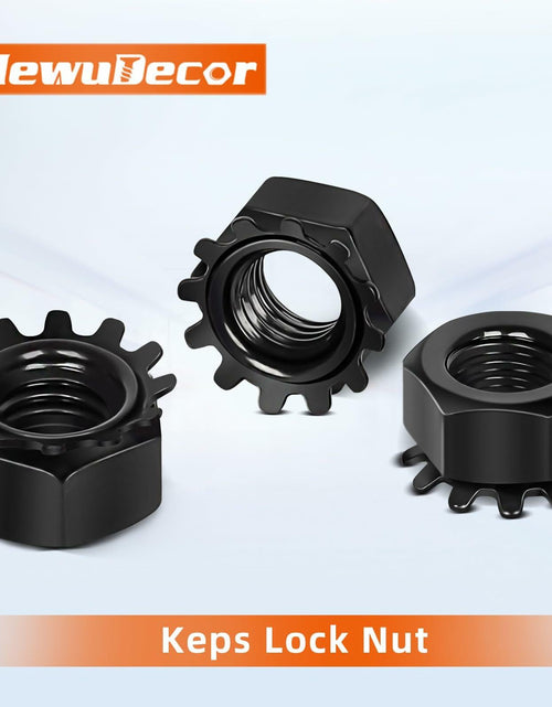 Load image into Gallery viewer, MewuDecor M8-1.25 Keps Lock Nut 304 Stainless Steel Black Finish 25 PCS
