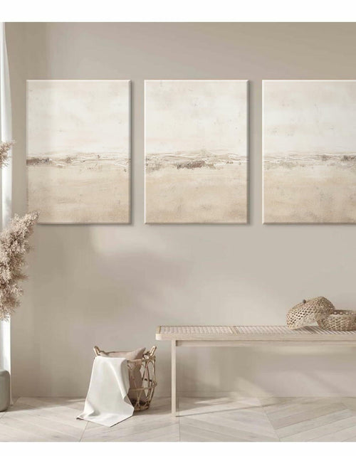 Load image into Gallery viewer, Baccone Mid Century Modern Wall Art Set of 3 Sage Green 12x16 Inch Canvas
