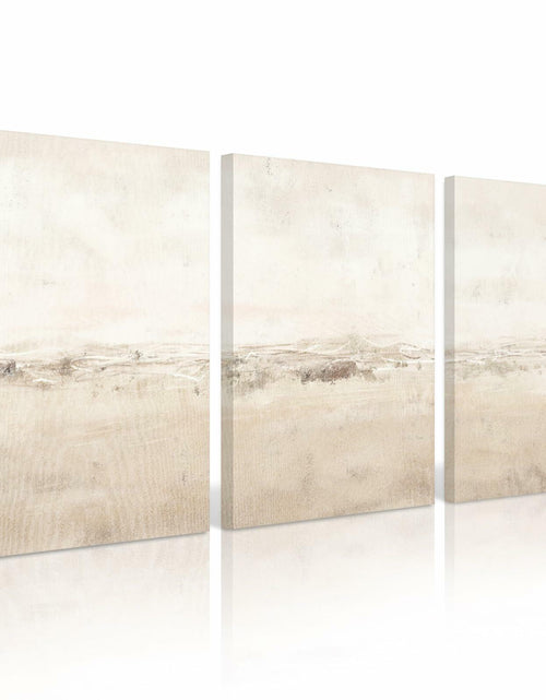 Load image into Gallery viewer, Baccone Mid Century Modern Wall Art Set of 3 Sage Green 12x16 Inch Canvas
