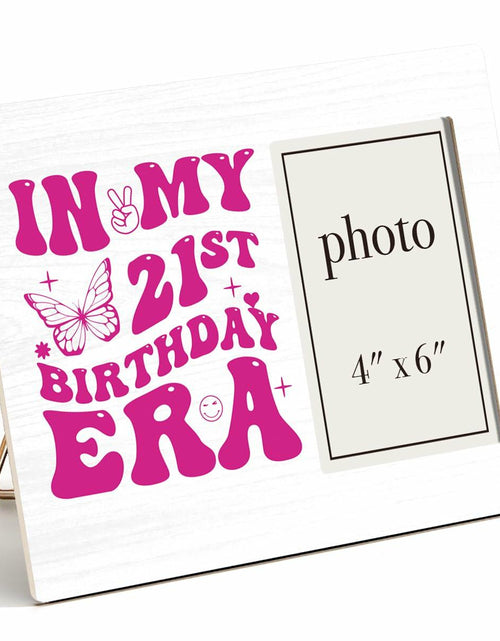 Load image into Gallery viewer, CIANMGD 21st Birthday Wood Picture Frame Polychrome 8x10 Inch
