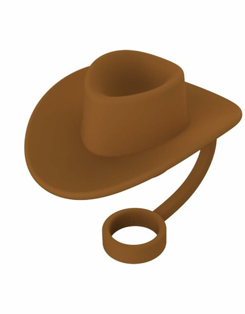 Load image into Gallery viewer, Zhoxod 6PCS Silicone Straw Covers Caps for 40oz Stanley Cups Cowboy Hat Color
