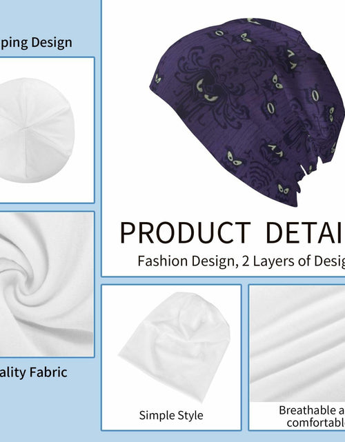 Load image into Gallery viewer, NoUtat Haunted Mansi Slouchy Beanie Hat Lightweight Knit Cap Unisex
