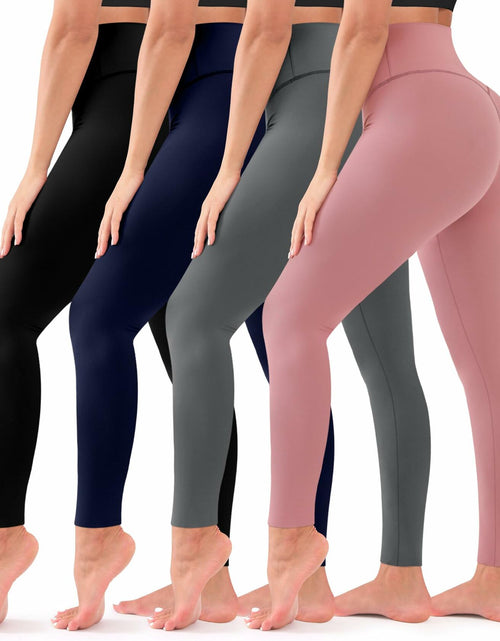 Load image into Gallery viewer, Laite Hebe 4 Pack High Waisted Yoga Leggings Soft Tummy Control Size L-XL
