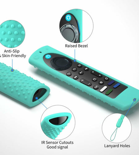 6.4" Silicone Case for Fire TV Stick 4K Max 2nd Gen 2023 Remote Mint Anti-Slip