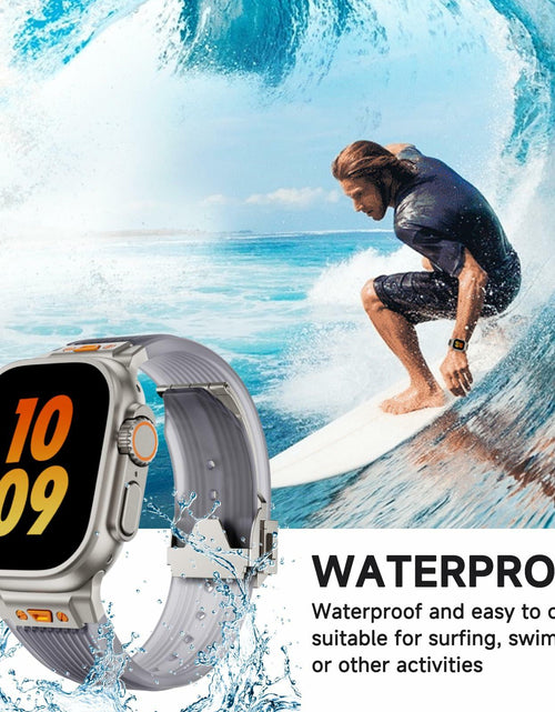 Load image into Gallery viewer, Jopinl Clear Silicone Watch Band for Apple Watch Ultra 49mm Black
