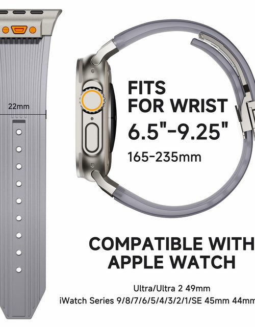 Load image into Gallery viewer, Jopinl Clear Silicone Watch Band for Apple Watch Ultra 49mm Black
