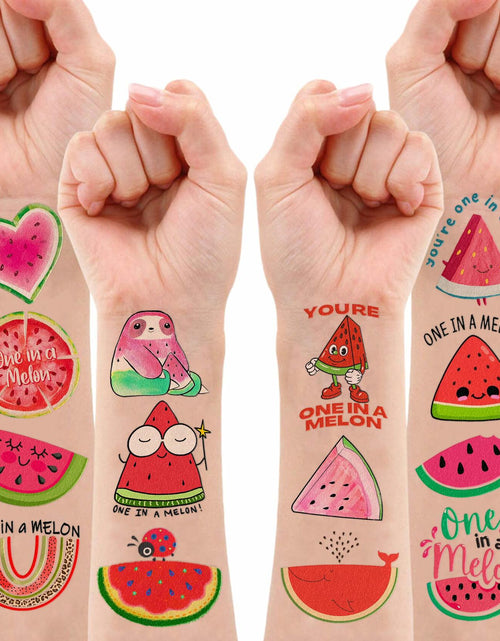 Load image into Gallery viewer, MeoIsDaBest Melon Pre-Cut Temporary Tattoos 96PCS Watermelon Green
