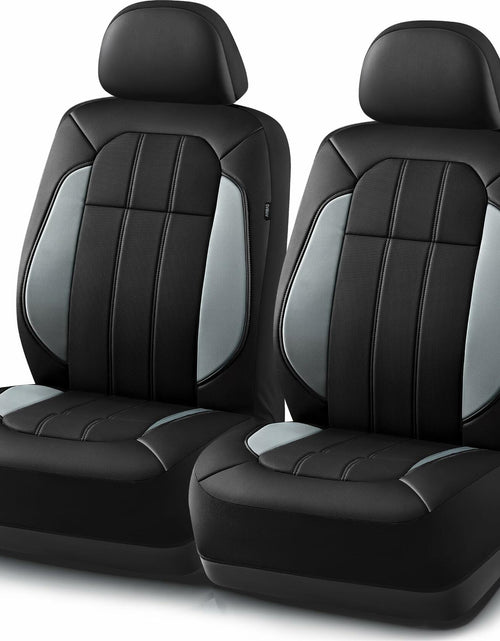 Load image into Gallery viewer, Road Comforts Breathable Leather Car Seat Covers Front Seats Airbag Safe Gray
