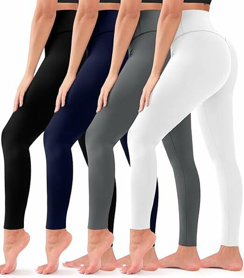 Load image into Gallery viewer, Laite Hebe 4 Pack High Waisted Yoga Leggings Soft Tummy Control Size L-XL
