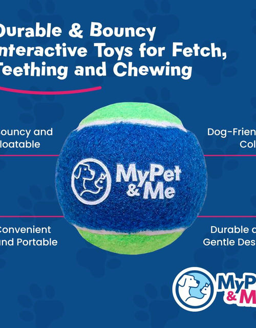 Load image into Gallery viewer, My Pet &amp; Me Dog Tennis Balls 2.5-Inch Soft Lightweight Indoor Outdoor 4 Pack
