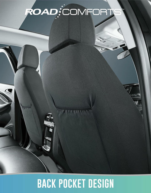 Load image into Gallery viewer, Road Comforts Breathable Leather Car Seat Covers Front Seats Airbag Safe Gray
