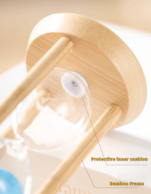 Load image into Gallery viewer, Mini Bamboo Sand Timer 3Min Orange 100% Bamboo Hourglass Sandglass Timer
