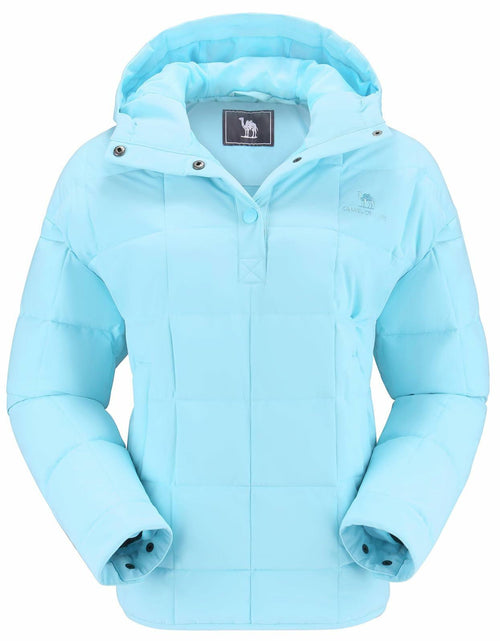 Load image into Gallery viewer, CAMELSPORTS Women's Lightweight Hooded Quilted Puffer Jacket Blue Size S
