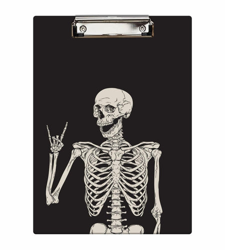Britimes Wood Clipboard Nursing Clip Board Funny Skull Skeleton A4 Size