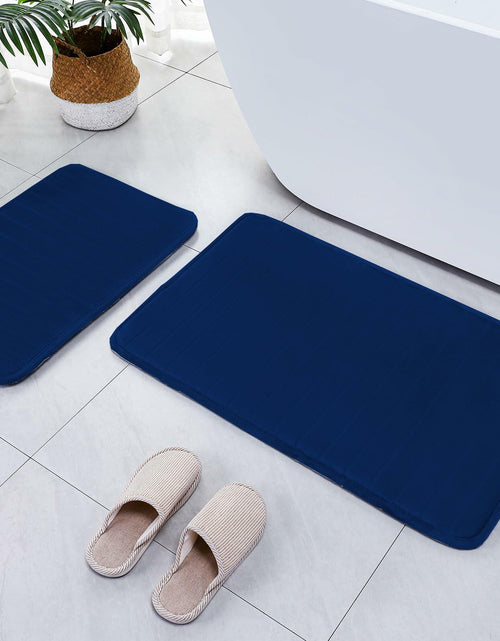 Load image into Gallery viewer, SWEMSTAR Bathroom Rugs 2pcs Memory Foam Quick-Dry Gray 17x24 + 20x32
