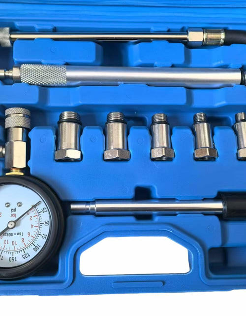 Load image into Gallery viewer, ZEAJSRU Engine Cylinder Compression Tester Kit Dual Fuel Vacuum Gauge Blue
