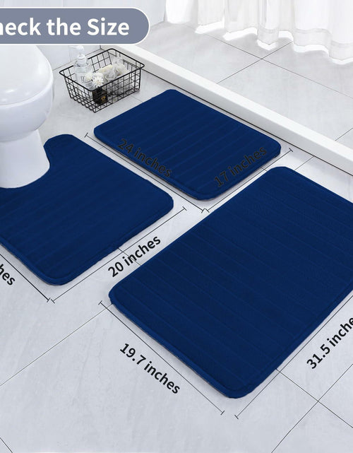 Load image into Gallery viewer, SWEMSTAR Bathroom Rugs 2pcs Memory Foam Quick-Dry Gray 17x24 + 20x32
