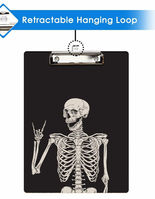 Load image into Gallery viewer, Britimes Wood Clipboard Nursing Clip Board Funny Skull Skeleton A4 Size

