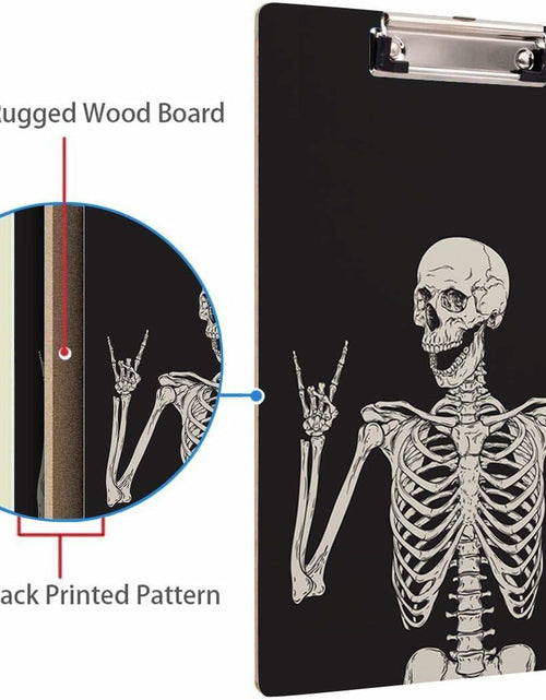 Load image into Gallery viewer, Britimes Wood Clipboard Nursing Clip Board Funny Skull Skeleton A4 Size
