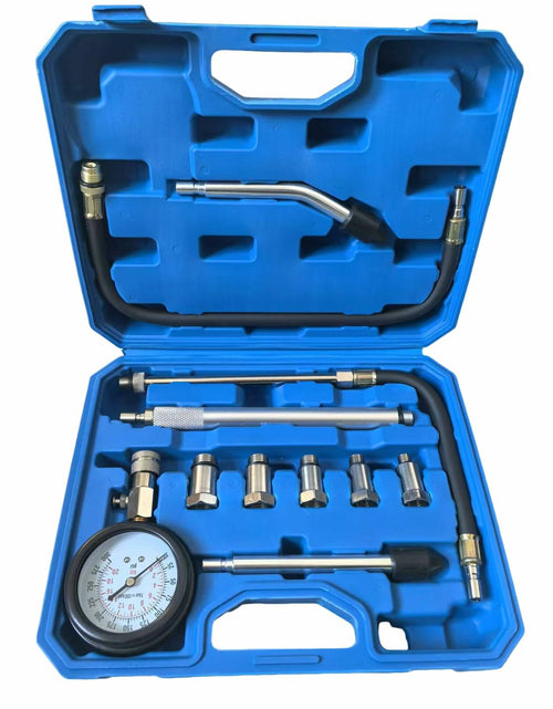 Load image into Gallery viewer, ZEAJSRU Engine Cylinder Compression Tester Kit Dual Fuel Vacuum Gauge Blue
