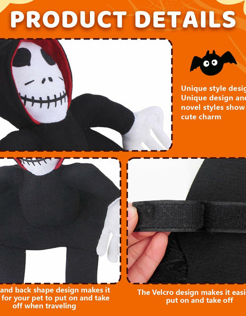 Load image into Gallery viewer, stepsin Dog Halloween Saddle Ghost Riding Costume Male Ghost Size S-M
