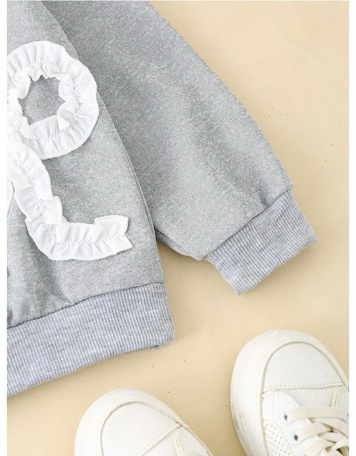Load image into Gallery viewer, SOLY HUX Toddler Girl Crewneck Sweatshirt Grey Bows Graphic Size 5T
