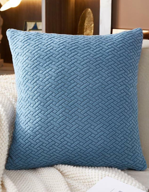 Load image into Gallery viewer, Yoovat Throw Pillow Cover Texture Blue 16x16 Inch Waterproof Durable
