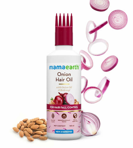 Mamaearth Onion Hair Oil Anti Hair Loss with Redensyl 150ml