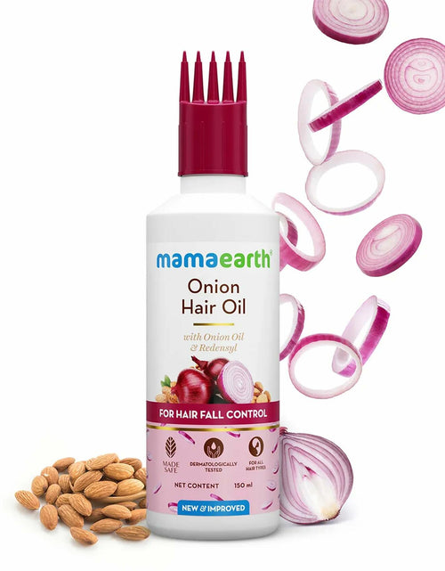 Load image into Gallery viewer, Mamaearth Onion Hair Oil Anti Hair Loss with Redensyl 150ml
