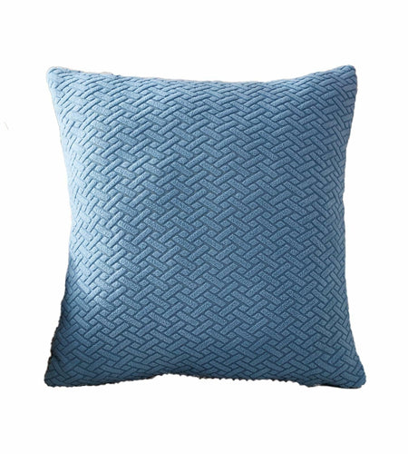 Yoovat Throw Pillow Cover Texture Blue 16x16 Inch Waterproof Durable