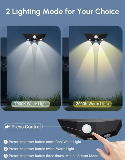 Load image into Gallery viewer, Smartdany 12 Pack Solar Fence Lights Motion Sensor 60 Lumens Waterproof White
