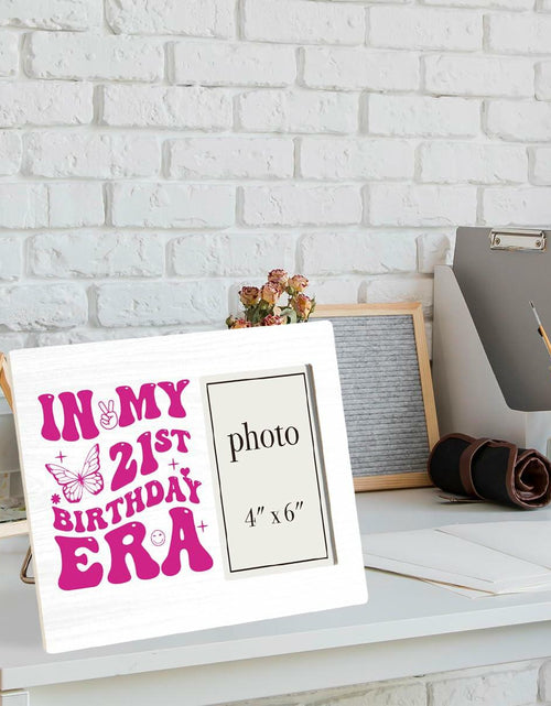 Load image into Gallery viewer, CIANMGD 21st Birthday Wood Picture Frame Polychrome 8x10 Inch
