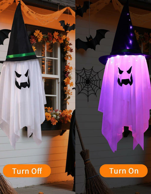Load image into Gallery viewer, Svkipibe 2PCS 42x14in Halloween Large Standing Ghost Lights Orange 8 Modes
