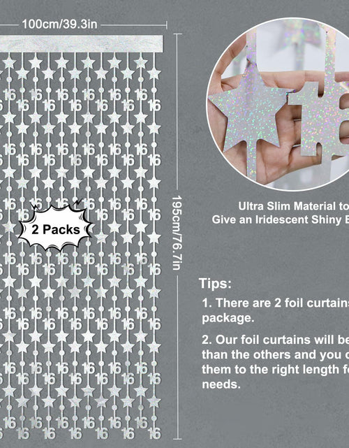 Load image into Gallery viewer, WenmthG 2 Pack Rose Gold 16th Birthday Party Decorations 3.3x6.6ft
