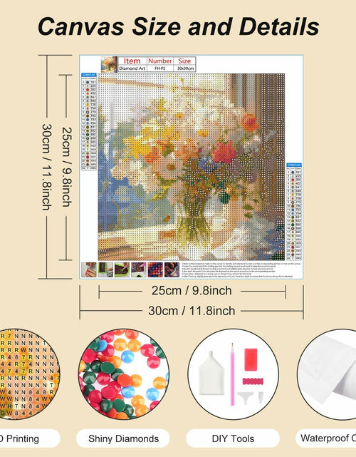 Load image into Gallery viewer, AMORARS 5D Diamond Painting Kit Flower DIY Art Deco Nature 12x12 Inch
