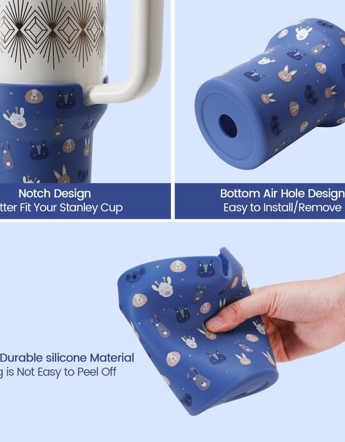 Load image into Gallery viewer, Uvafly Silicone Protector Sleeve Stanley Quencher 40oz Tumbler Halloween Purple
