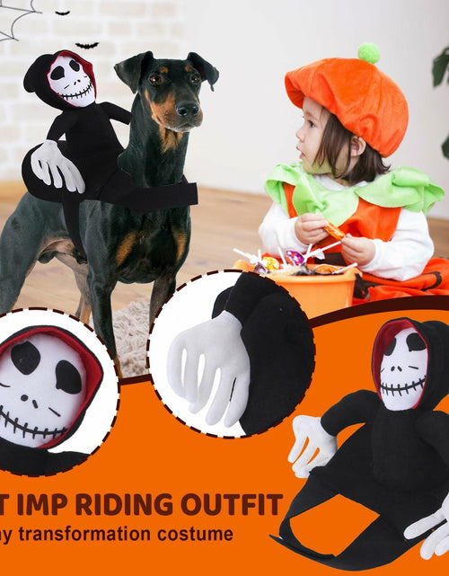 Load image into Gallery viewer, stepsin Dog Halloween Saddle Ghost Riding Costume Male Ghost Size S-M
