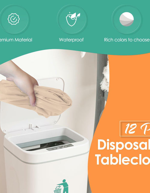 Load image into Gallery viewer, Kongdaoth Orange Disposable Plastic Tablecloths 54x108in 12 Pack
