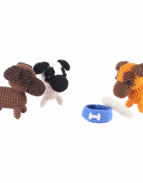 Load image into Gallery viewer, Finnacy Crochet Dog Kit Husky 3 pcs Yarn Hook Accessories Starter Kit
