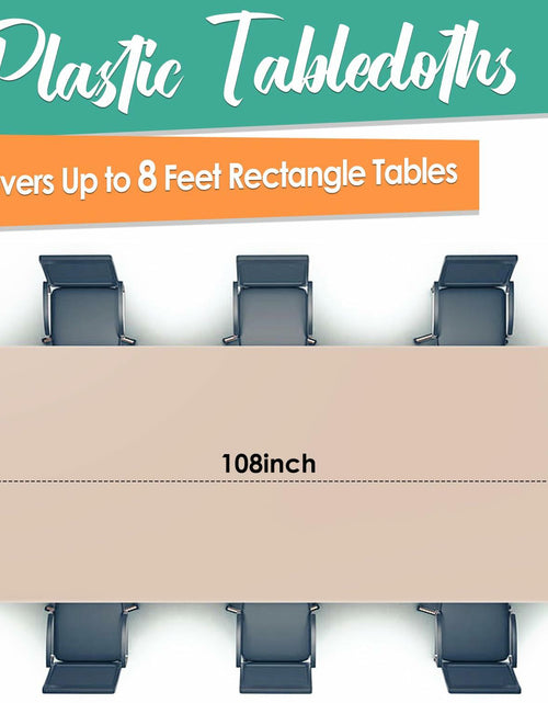 Load image into Gallery viewer, Kongdaoth Orange Disposable Plastic Tablecloths 54x108in 12 Pack
