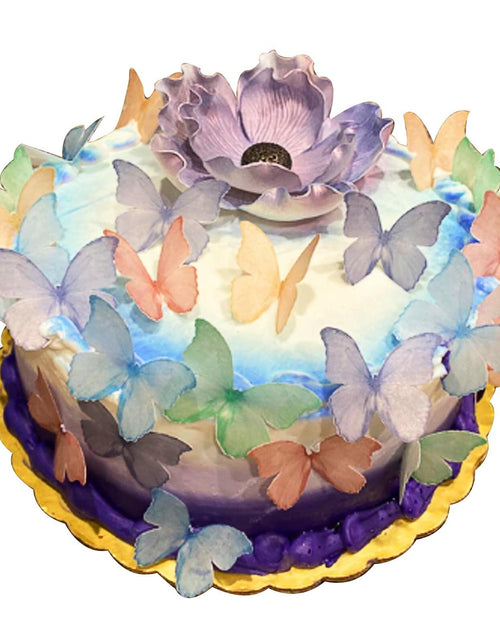 Load image into Gallery viewer, CHOCKACAKE Edible Butterflies Cake Toppers Set of 24 1.77in Multi-Color Paper
