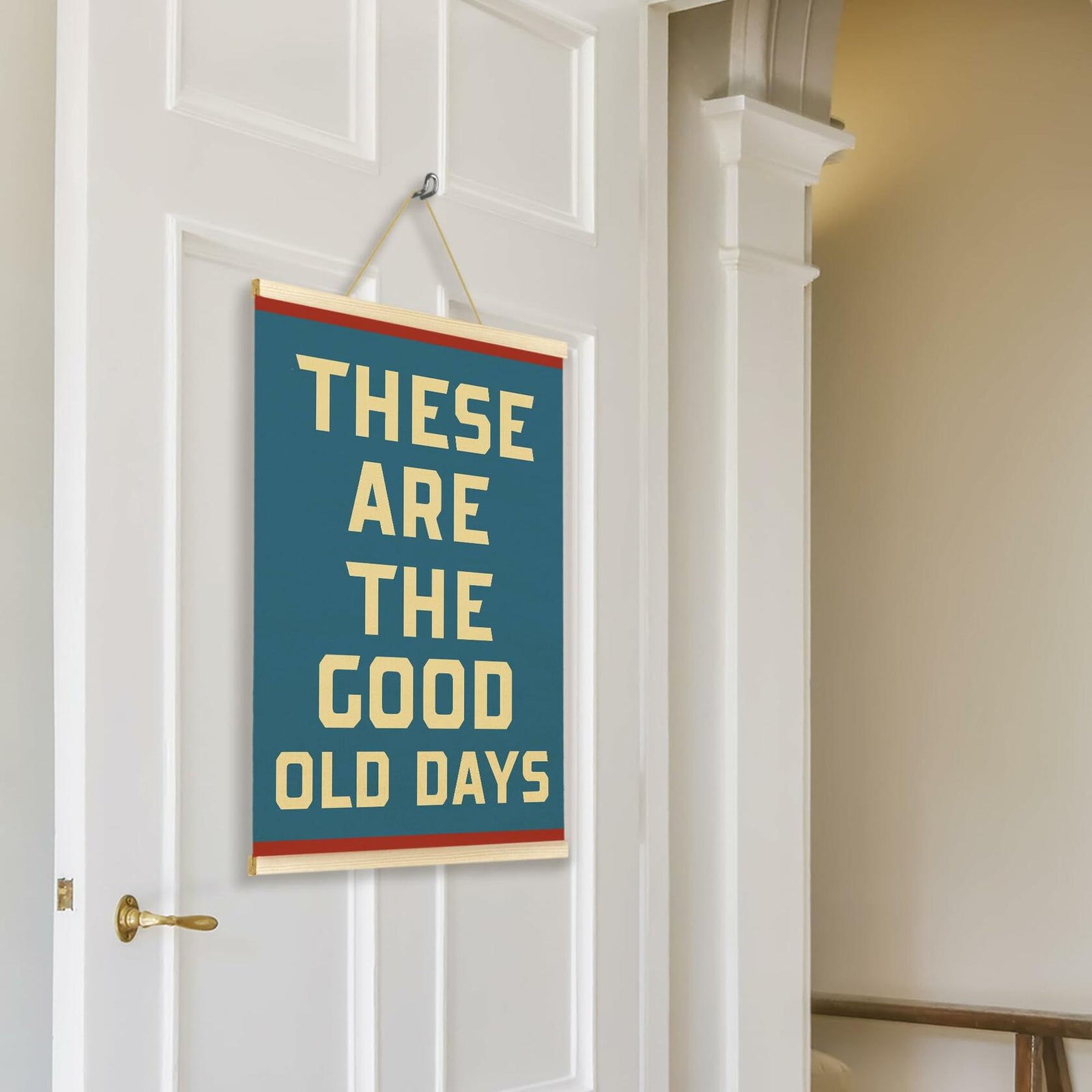 TAEDIN Inspirational Rustic Wall Art Poster Hanger Frame 12x16 Deep Blue