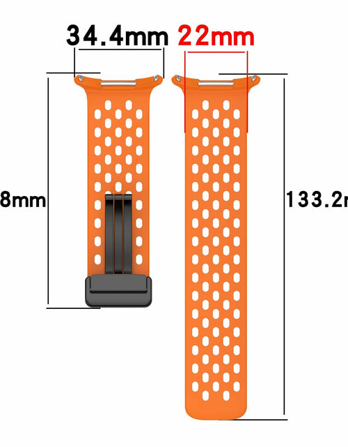 Load image into Gallery viewer, FitTurn Samsung Galaxy Watch Ultra 2 Silicone Sport Strap Orange 47mm

