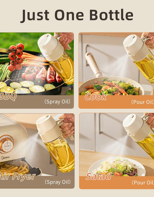 Load image into Gallery viewer, MDZF SWEET HOME Oil Sprayer 12.3oz 2-in-1 Olive Oil Dispenser White
