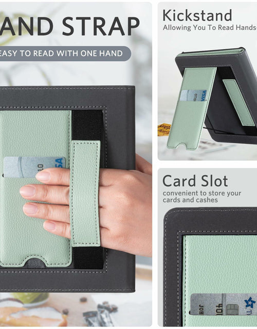 Load image into Gallery viewer, CoBak Kindle Paperwhite 11th Gen 6.8" PU Leather Case Stand Agave Green
